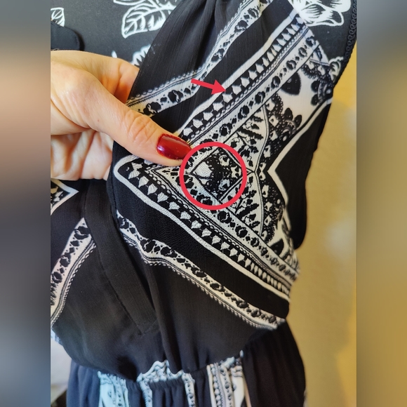 Old Navy Black and White Print sleeveless dress π€π€π€(S/P)π€π€π€ - Picture 13 of 16